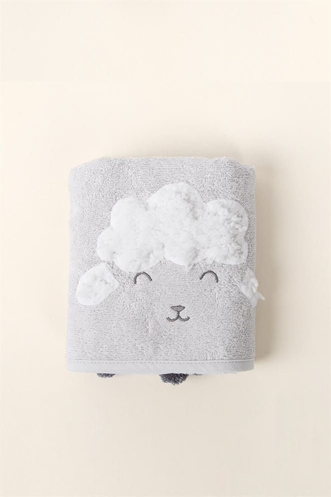 wooly-bebek-havlusu-gri - 7789-